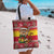 Ghana Christmas Tote Bag with Monkey Holding Gift Ghana Map and Festive - Wonder Print Shop