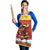 Spain Christmas Apron with Santa Bull Brick Chimney Wreath and Festive Holiday - Wonder Print Shop
