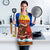 Spain Christmas Apron with Santa Bull Brick Chimney Wreath and Festive Holiday - Wonder Print Shop