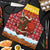 Spain Christmas Apron with Santa Bull Brick Chimney Wreath and Festive Holiday - Wonder Print Shop