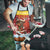 Spain Christmas Apron with Santa Bull Brick Chimney Wreath and Festive Holiday - Wonder Print Shop
