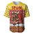 Spain Christmas Baseball Jersey with Santa Bull Brick Chimney Wreath and Festive Holiday - Wonder Print Shop