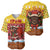 Spain Christmas Baseball Jersey with Santa Bull Brick Chimney Wreath and Festive Holiday - Wonder Print Shop