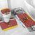 Spain Christmas Bathroom Set with Santa Bull Brick Chimney Wreath and Festive Holiday - Wonder Print Shop