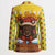 Spain Christmas Blazer with Santa Bull Brick Chimney Wreath and Festive Holiday - Wonder Print Shop