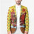 Spain Christmas Blazer with Santa Bull Brick Chimney Wreath and Festive Holiday - Wonder Print Shop