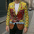 Spain Christmas Blazer with Santa Bull Brick Chimney Wreath and Festive Holiday - Wonder Print Shop