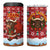 Spain Christmas 4 in 1 Can Cooler Tumbler with Santa Bull Brick Chimney Wreath and Festive Holiday - Wonder Print Shop