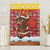 Spain Christmas Canvas Wall Art with Santa Bull Brick Chimney Wreath and Festive Holiday - Wonder Print Shop