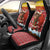 Spain Christmas Car Seat Cover with Santa Bull Brick Chimney Wreath and Festive Holiday - Wonder Print Shop