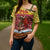 Spain Christmas Cross Shoulder Shirt with Santa Bull Brick Chimney Wreath and Festive Holiday - Wonder Print Shop
