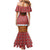 Spain Christmas Family Matching Mermaid Dress and Hawaiian Shirt with Santa Bull Brick Chimney Wreath and Festive Holiday - Wonder Print Shop