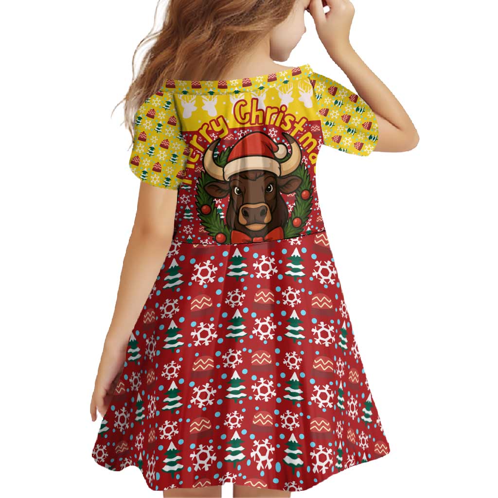 Spain Christmas Family Matching Off Shoulder Maxi Dress and Hawaiian Shirt with Santa Bull Brick Chimney Wreath and Festive Holiday - Wonder Print Shop