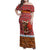 Spain Christmas Family Matching Off Shoulder Maxi Dress and Hawaiian Shirt with Santa Bull Brick Chimney Wreath and Festive Holiday - Wonder Print Shop