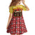 Spain Christmas Family Matching Off Shoulder Short Dress and Hawaiian Shirt with Santa Bull Brick Chimney Wreath and Festive Holiday - Wonder Print Shop