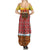 Spain Christmas Family Matching Summer Maxi Dress and Hawaiian Shirt with Santa Bull Brick Chimney Wreath and Festive Holiday - Wonder Print Shop
