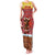 Spain Christmas Family Matching Tank Maxi Dress and Hawaiian Shirt with Santa Bull Brick Chimney Wreath and Festive Holiday - Wonder Print Shop