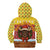 Spain Christmas Kid Hoodie with Santa Bull Brick Chimney Wreath and Festive Holiday - Wonder Print Shop