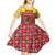 Spain Christmas Kid Short Sleeve Dress with Santa Bull Brick Chimney Wreath and Festive Holiday - Wonder Print Shop