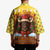 Spain Christmas Kimono with Santa Bull Brick Chimney Wreath and Festive Holiday - Wonder Print Shop