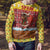 Spain Christmas Ugly Christmas Sweater with Santa Bull Brick Chimney Wreath and Festive Holiday - Wonder Print Shop