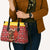 Spain Christmas Leather Bag with Santa Bull Brick Chimney Wreath and Festive Holiday - Wonder Print Shop
