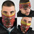 Spain Christmas Neck Gaiter with Santa Bull Brick Chimney Wreath and Festive Holiday - Wonder Print Shop