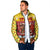 Spain Christmas Padded Jacket with Santa Bull Brick Chimney Wreath and Festive Holiday - Wonder Print Shop