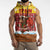 Spain Christmas Sleeveless Hoodie with Santa Bull Brick Chimney Wreath and Festive Holiday - Wonder Print Shop