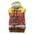 Spain Christmas Sleeveless Zip Hoodie with Santa Bull Brick Chimney Wreath and Festive Holiday - Wonder Print Shop