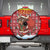 Spain Christmas Spare Tire Cover with Santa Bull Brick Chimney Wreath and Festive Holiday - Wonder Print Shop