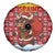 Spain Christmas Spare Tire Cover with Santa Bull Brick Chimney Wreath and Festive Holiday - Wonder Print Shop