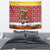 Spain Christmas Tapestry with Santa Bull Brick Chimney Wreath and Festive Holiday - Wonder Print Shop
