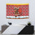 Spain Christmas Tapestry with Santa Bull Brick Chimney Wreath and Festive Holiday - Wonder Print Shop