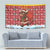 Spain Christmas Tapestry with Santa Bull Brick Chimney Wreath and Festive Holiday - Wonder Print Shop