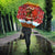 Spain Christmas Umbrella with Santa Bull Brick Chimney Wreath and Festive Holiday - Wonder Print Shop