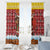 Spain Christmas Window Curtain with Santa Bull Brick Chimney Wreath and Festive Holiday - Wonder Print Shop