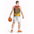 Spain Christmas Basketball Jersey with Tio de Nadal Log Snowflakes Spanish Flag and Holiday Wreath - Wonder Print Shop