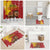 Spain Christmas Bathroom Set with Tio de Nadal Log Snowflakes Spanish Flag and Holiday Wreath - Wonder Print Shop