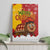 Spain Christmas Canvas Wall Art with Tio de Nadal Log Snowflakes Spanish Flag and Holiday Wreath - Wonder Print Shop