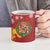 Spain Christmas Ceramic Mug with Tio de Nadal Log Snowflakes Spanish Flag and Holiday Wreath - Wonder Print Shop