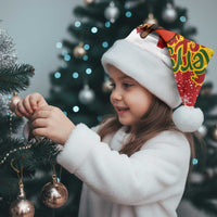 Spain Christmas Santa Hat with Tio de Nadal Log Snowflakes Spanish Flag and Holiday Wreath - Wonder Print Shop