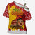 Spain Christmas Cross Shoulder Shirt with Tio de Nadal Log Snowflakes Spanish Flag and Holiday Wreath - Wonder Print Shop