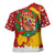 Spain Christmas Cross Shoulder Shirt with Tio de Nadal Log Snowflakes Spanish Flag and Holiday Wreath - Wonder Print Shop