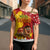 Spain Christmas Cross Shoulder Shirt with Tio de Nadal Log Snowflakes Spanish Flag and Holiday Wreath - Wonder Print Shop