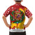 Spain Christmas Family Matching Mermaid Dress and Hawaiian Shirt with Tio de Nadal Log Snowflakes Spanish Flag and Holiday Wreath - Wonder Print Shop