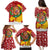 Spain Christmas Family Matching Puletasi and Hawaiian Shirt with Tio de Nadal Log Snowflakes Spanish Flag and Holiday Wreath - Wonder Print Shop