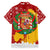 Spain Christmas Family Matching Puletasi and Hawaiian Shirt with Tio de Nadal Log Snowflakes Spanish Flag and Holiday Wreath - Wonder Print Shop