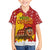 Spain Christmas Family Matching Puletasi and Hawaiian Shirt with Tio de Nadal Log Snowflakes Spanish Flag and Holiday Wreath - Wonder Print Shop