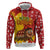 Spain Christmas Hoodie with Tio de Nadal Log Snowflakes Spanish Flag and Holiday Wreath - Wonder Print Shop